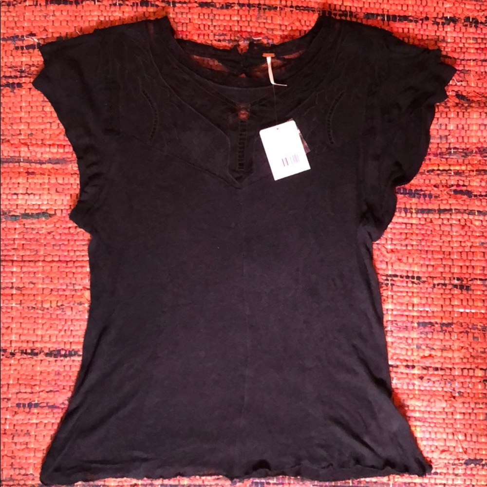 Free People lace tee